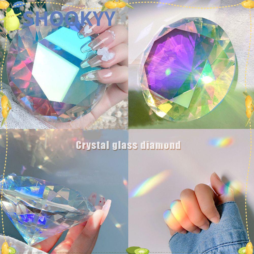 Chookyy 80mm Nail Crystal Display Transparan Tangan Model Nail Art Pajangan Kuku Berdiri