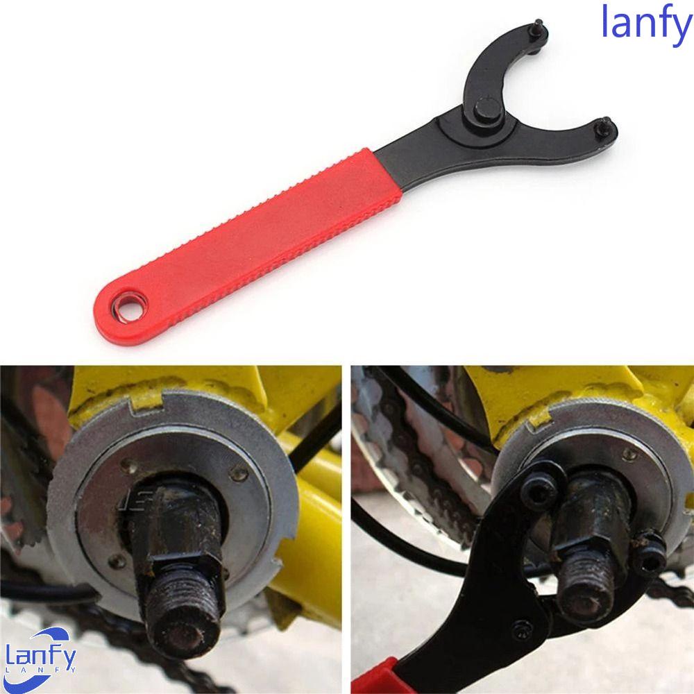 Lanfy Kunci Sepeda Fixed-Gear Adjustable Sepeda Bawah Rantai Roda Engkol Bracket Sprocket Remover Alat Bantu Pasang Delapan Berbentuk Kunci Pas