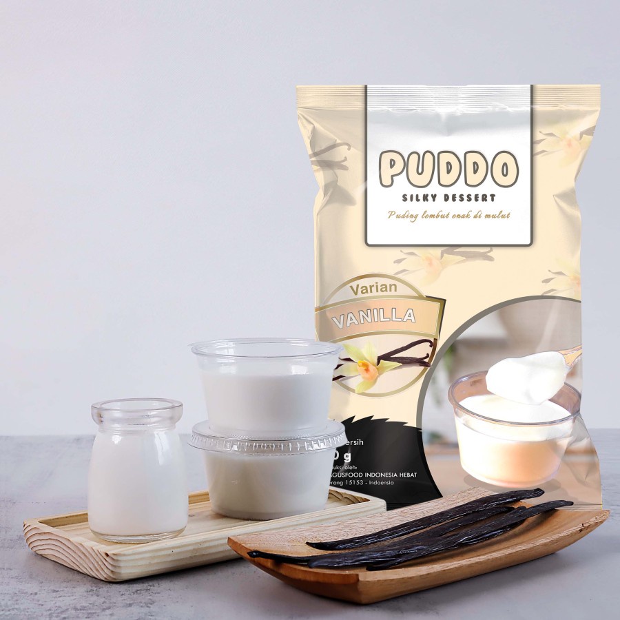 

PUDDO Vanilla 500 gram Serbuk Pudding Silky Desert / Bubuk Puding Jelly Instan