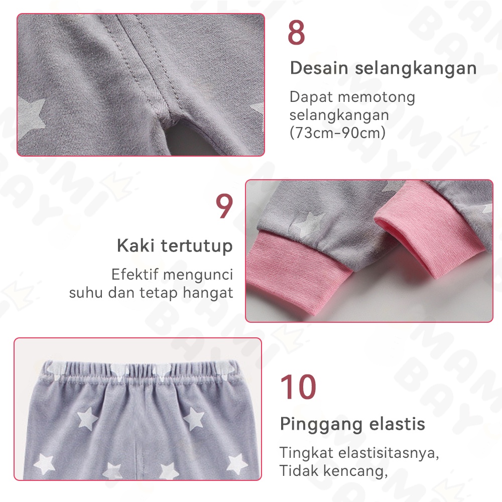 Mamibayi Setalan Baju Tidur Anak Motif Lucu Piyama Lengan Panjang Anak Bayi Import