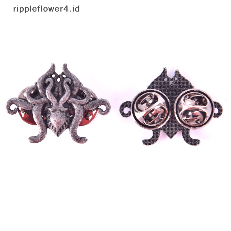 {rippleflower4.id} Cthulhu Lencana Bros Pin Kerah Untuk Baju Ransel Topi Hiasan Perhiasan~