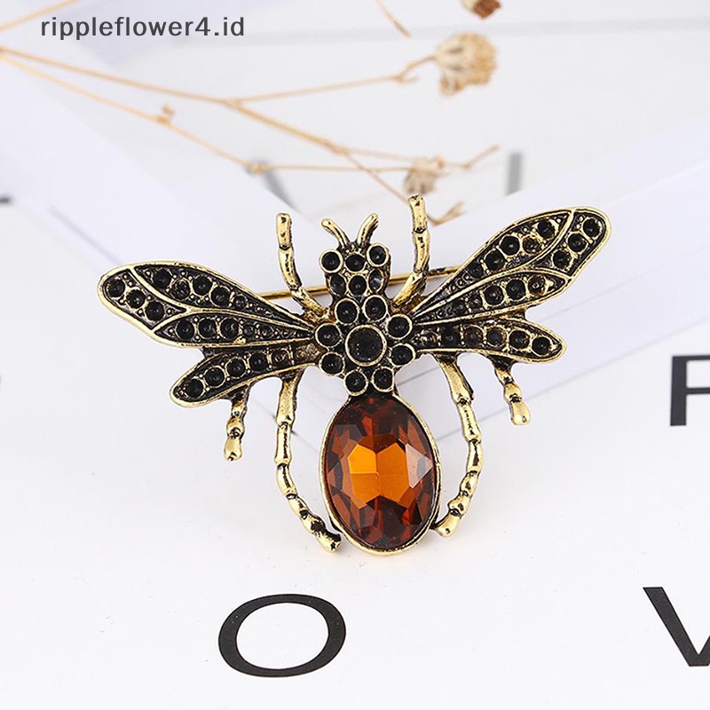 {rippleflower4.id} Bros Capung Berlian Retro Untuk Wanita Pria Pakaian Pesta Brooch Pin Hadiah~