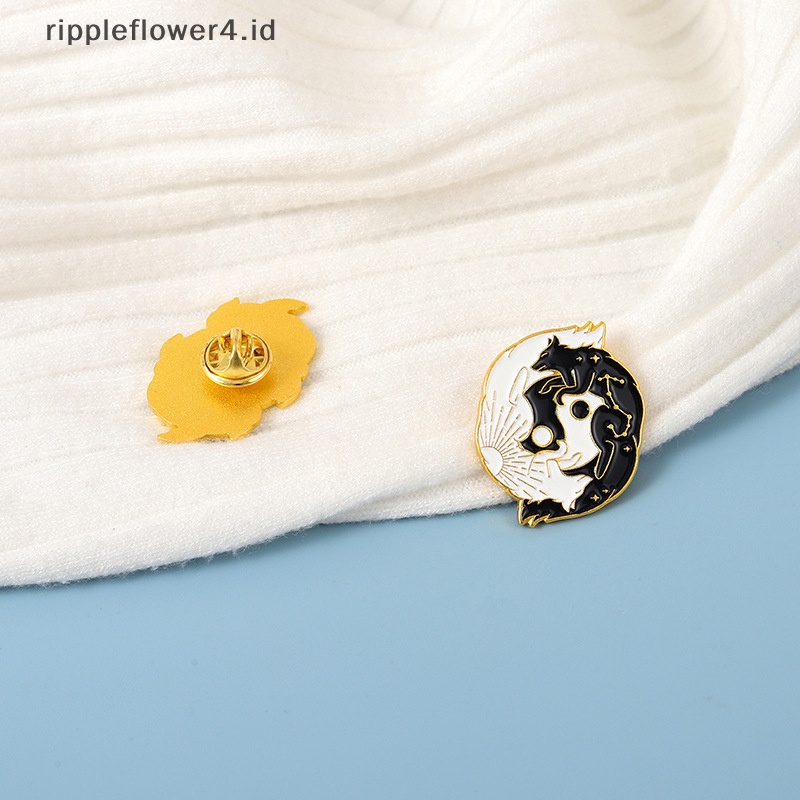 {rippleflower4.id} Kartun Lucu Tai Chi Hewan Enamel Alloy Bros Pin Lencana Perhiasan Hadiah~