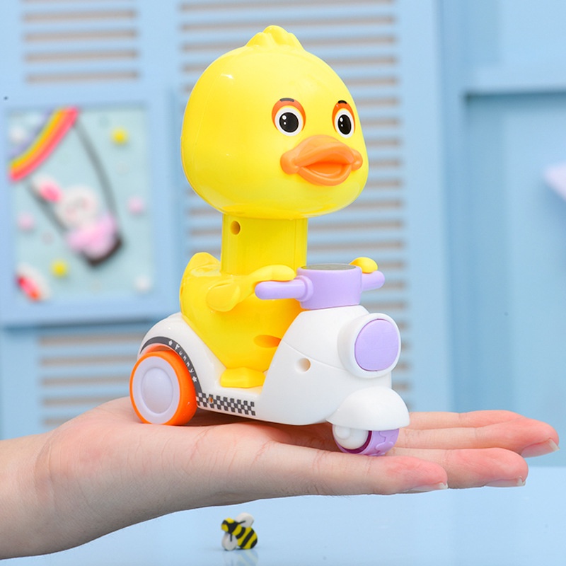 New Mainan Anak Tekan Bebek Bolak Balik Mainan Mobil Motor Mainan Kartun Anak