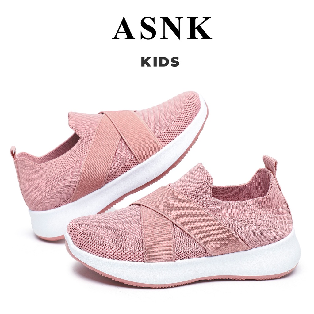 GROSIR][COD] SEVEN_DAY [GROSIR][COD] SEPATU SLIP ON RAJUT UNTUK ANAK-ANAK USIA 3-15 THN WM2321 PINK