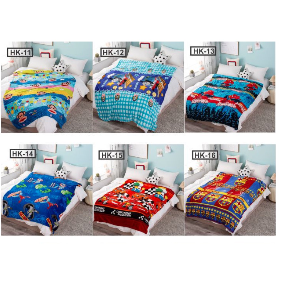 Selimut Bulu Dewasa Motif Ukuran 125 x 175 Cm Lembut Kualitas Import Terbaik jp02