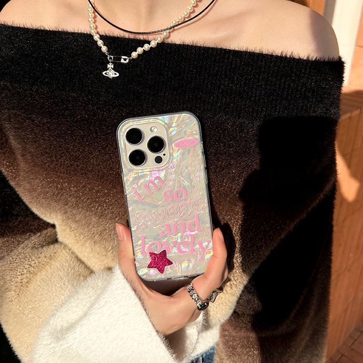 Ins Gaya Cocok Untuk iPhone 14 Pro Max Casing Ponsel iPhone Motif Bintang Cetak Ganda Kompatibel Dengan Iphone13 13pro 13prm iPhone 11 11pro 14plus 12Pro Max Casing Ponsel TPU Tahan Guncangan