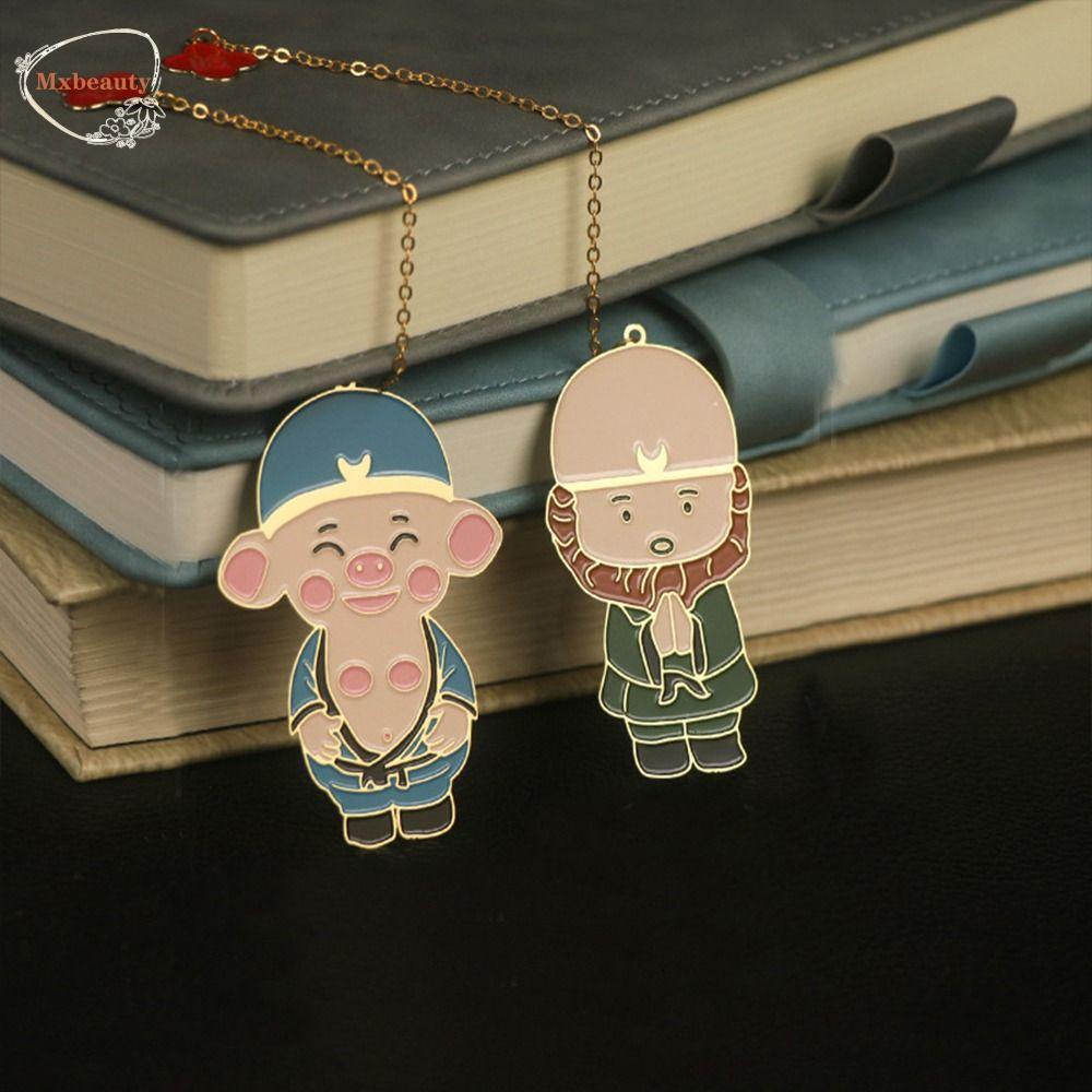 Mxbeauty Journey to the West Bookmark Kartun Alat Tulis Hadiah Ulang Tahun Membaca Penanda Hadiah Hari Guru Gaya Cina Sun WuKong Bookmark