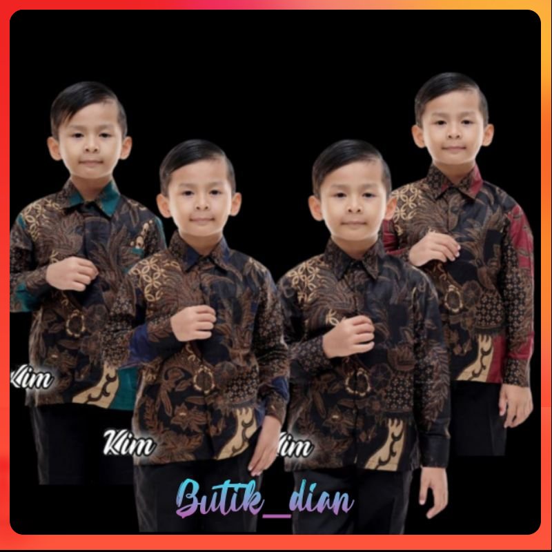 Kemeja batik anak-batik anak-Baju batik anak laki laki umur 2-12 tahun kemeja batik anak (butik_dian)