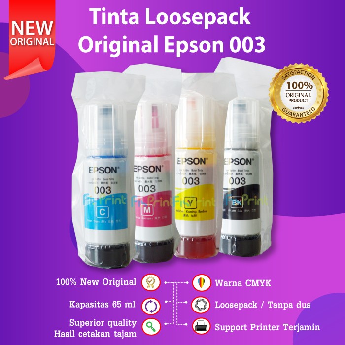 Tinta Epson 003 Ink Cartridge T00V L1110 L3210 L3110 L3210 L5190 L5290