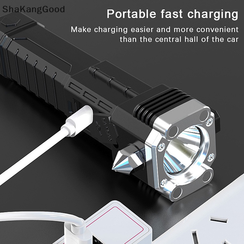 Skid al Senter Mobil safety hammer flashlight USB charging treasure SKK