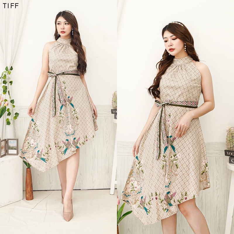 Evercloth Tiff Dress Batik Modern Wanita Gaun Terusan Jumbo