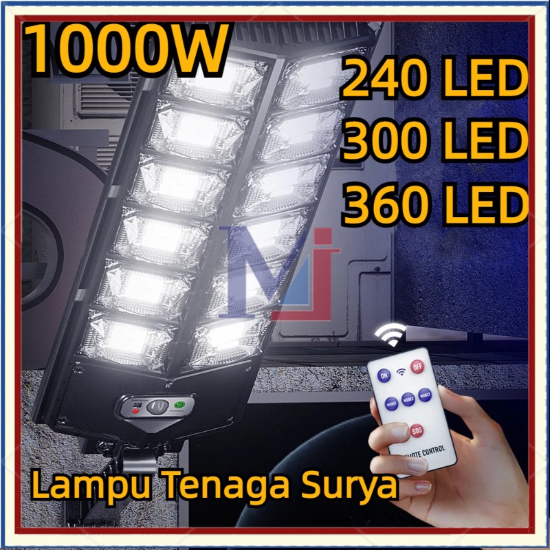 【COD】Lampu Jalan Solar Cell Solar Panel Waterproof IP65/Lampu Tenaga Matahari/Tenaga Surya Lampu Jalan/Lampu Solar Cell Lampu Outdoor 1000W