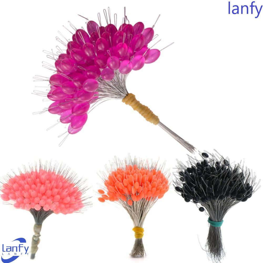 Lanfy Pelampung Oval 300pcs Tali Pancing Tackle Float Karet Pancing Stopper Bobber Stopper Pelampung Bal Pelampung Kacang