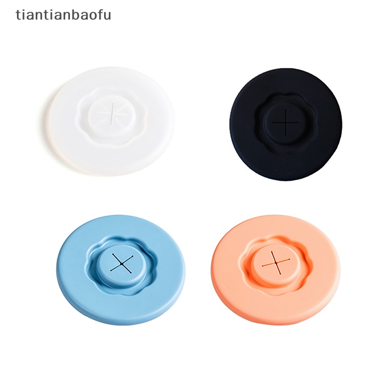 [tiantianbaofu] All-matching Silicone Cup Lid Glass Drink Cover Tahan Panas Dengan Lubang Sedotan Aksesoris Botol Tahan Lama Fleksibel Dicuci Butik