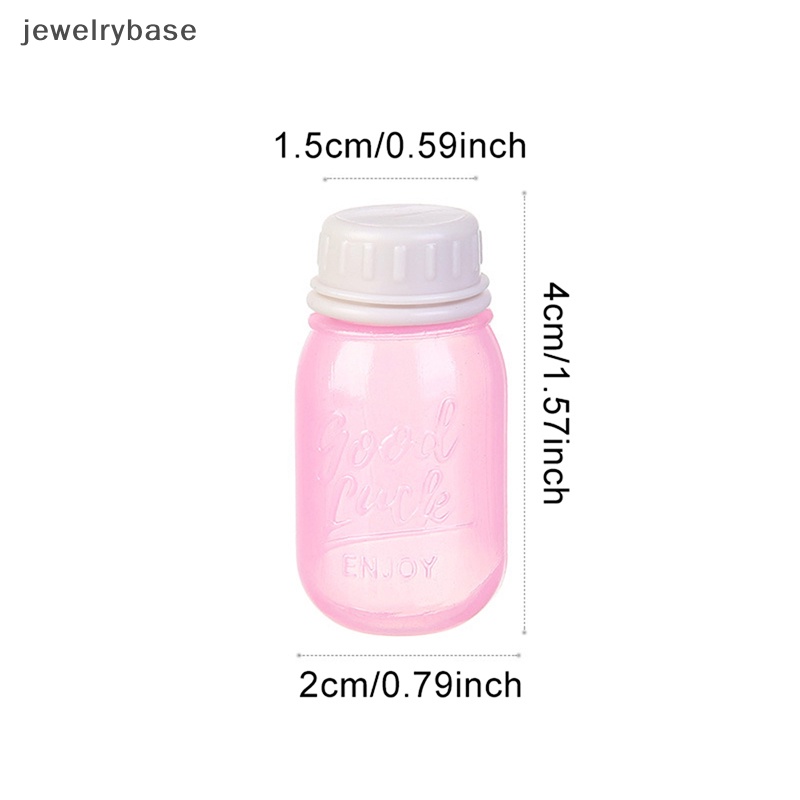 [jewelrybase] 4pcs Kotak Bumbu Saus Mini Barbekyu Dapur Botol Transparan Dengan Tutup Toples Butik