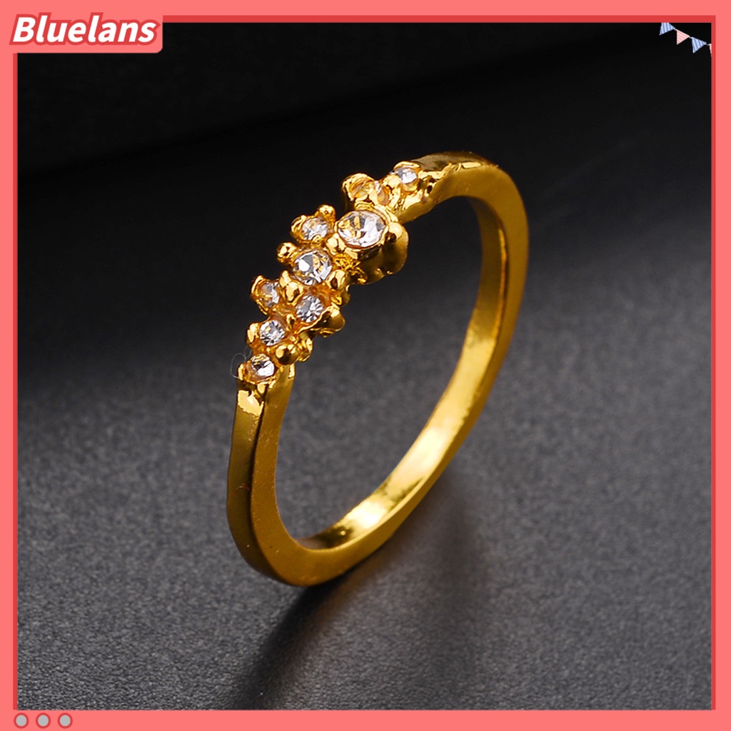 [BLS] Cincin Wanita9 Berlian Imitasi Geometris Perhiasan Manis Fashion Penampilan Cincin Jari Untuk Pernikahan
