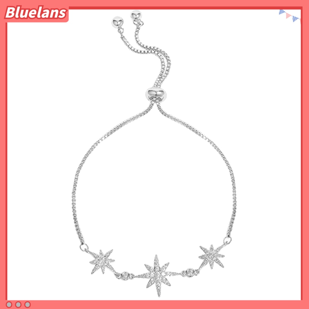 [BLS] Gelang Rantai Temperamen Kepribadian Perhiasan Gaya Korea Hadiah Ulang Tahun Dekorasi Rantai Yang Dapat Disesuaikan Minimalis Gelang Bintang Oktagonal Untuk Tanggal