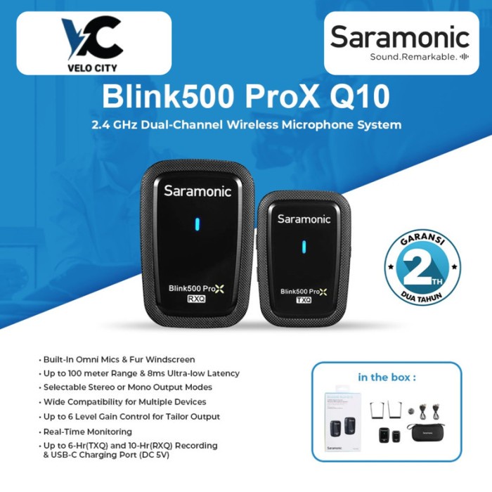 Saramonic Blink 500 Pro X Q10 Dual-Channel Wireless Microphone System