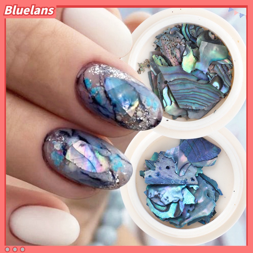 [BLM] 1kotak Manicure Decor Bentuk Tidak Teratur Berkilau Warna Vibrant Tekstur 3D Mudah Diterapkan Dekoratif Menawan Glitter Fragmen Nail Art Payet Dekorasi Perlengkapan Kuku