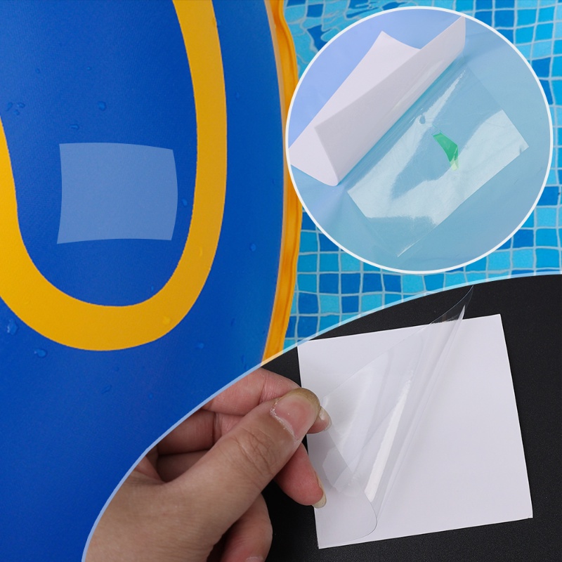 [Grosir] 10pcs Patch Perbaikan Cincin Renang Tiup Transparan Tahan Air/Universal Inflatable Product Leak Repair Patch/DIY Self-Adhesive Repair Patch Sticker