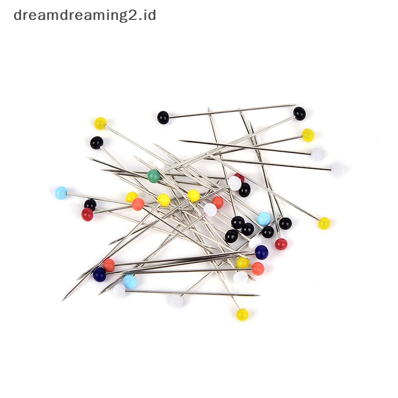 (drea) 50x Patchwork Pins Pearl Head Pins DIY Quilg Alat Jahit Aksesoris Craft //