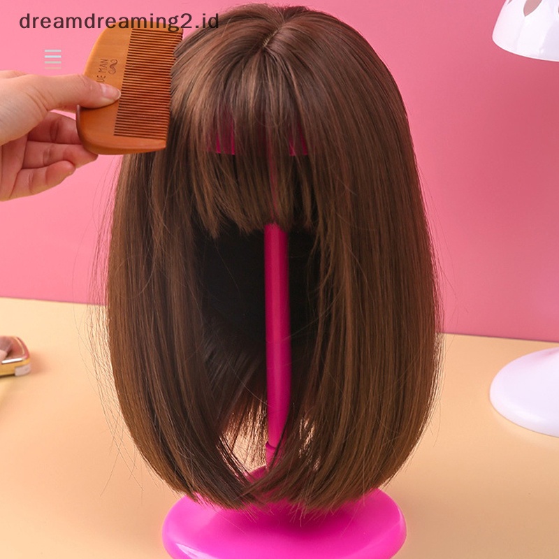 (drea) Topi Portable Manekin Kepala Wig Stand Stabil Dummy Penyimpanan Praktis Hair Holder //