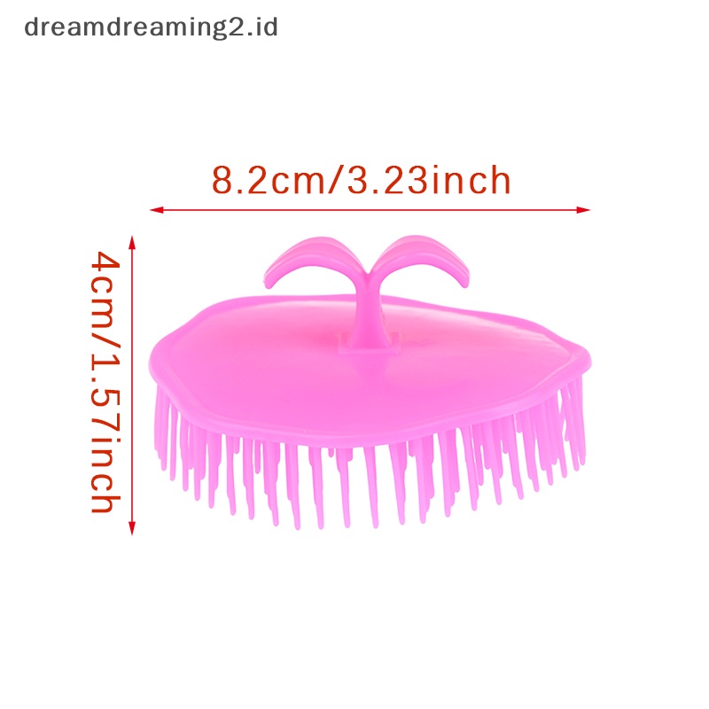 (drea) 1pc Sikat Cuci Pijat Shampo Kulit Kepala Genggam Sisir Clean Massage Brush //