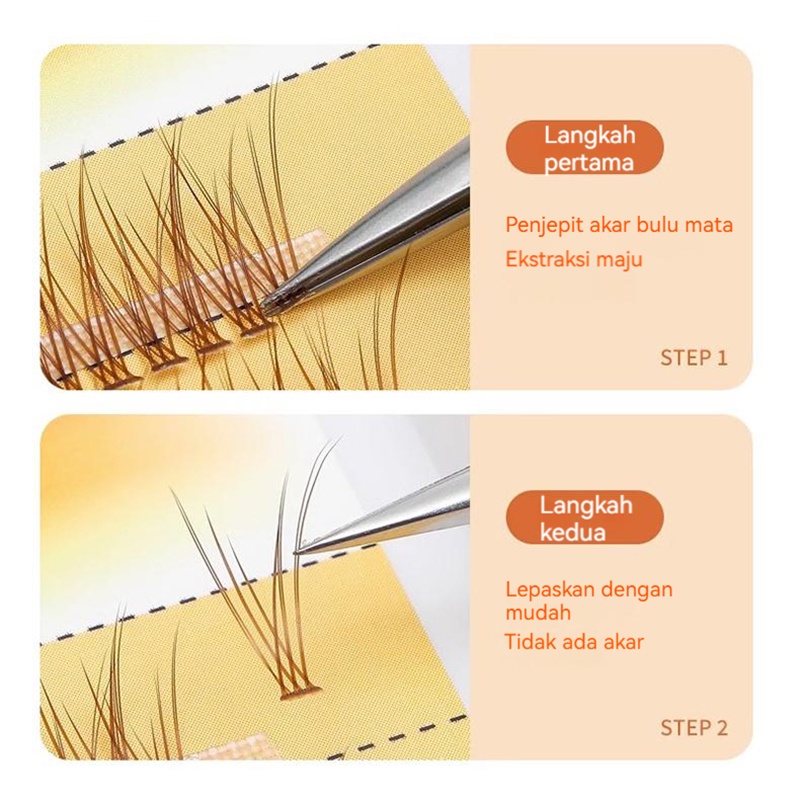 Coklat   Bulu Mata Palsu Pilih Varian Peri - Bulu Mata Palsu Udara Mata Manga Ekstensi Bulu Mata Palsu Korea Pita Bening Riasan Nude Alami Goblin