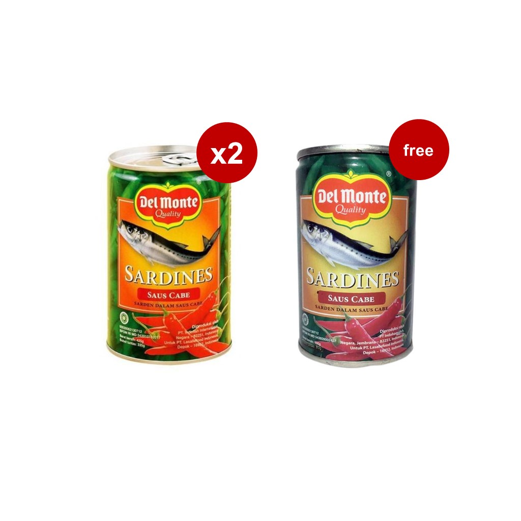 

Delmonte Sarden Chilli 425 gr x 2 + Free Delmonte Sarden Chilli 155 gr (Limited Stock)