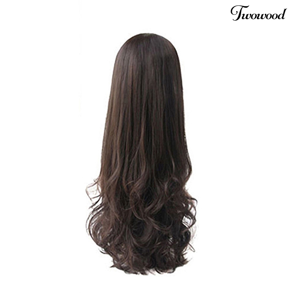 Twowood Fashion Wanita Seksi Bergaya Keriting Bergelombang Setengah Kepala Rambut Band Rambut Ekstensi Wig