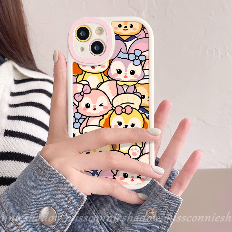 Casing StellaLou Kartun Untuk Oppo A55 A76 A58 A78 A17 A96 A57 A95 A16 A54 A15 A5s A16K A12 A17K A53 A9 A5 A7 A74 A3S A31 Reno 8T 7Z 8 5 7 A16E A77s A92 A1K Beruang Strawberry Lucu Manyo