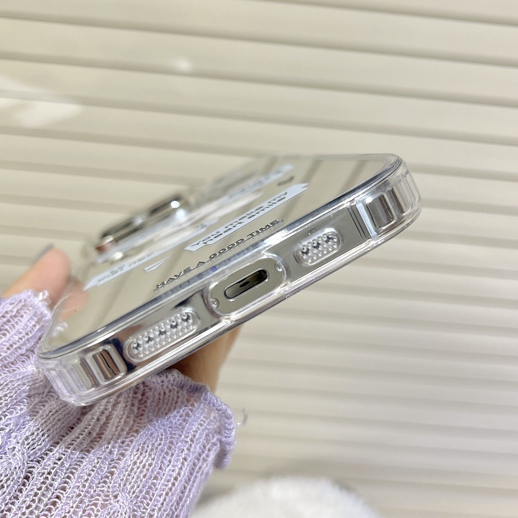 Cocok Untuk Iphone14 Pro Max iPhone Phone Case Permukaan Cermin Kamera Perlindungan Shockproof Kuat Kompatibel Dengan Iphone13 13pro 13prm iPhone 11 7Plus 8Plus Xr XS 12 Pro Max Phone Case