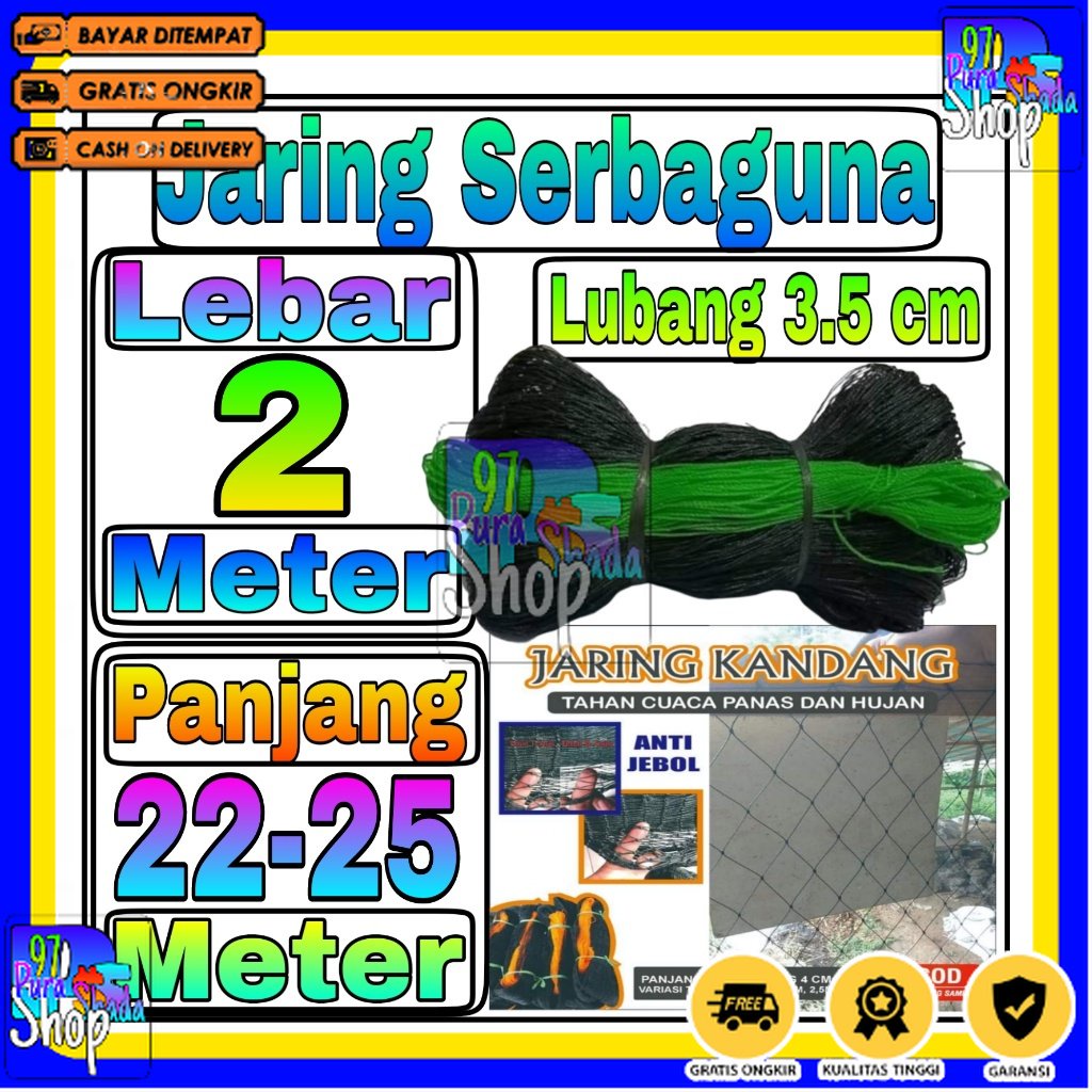 Jaring Pagar Ayam 2 meter / Jaring Serbaguna /Jaring Kandang /Jaring