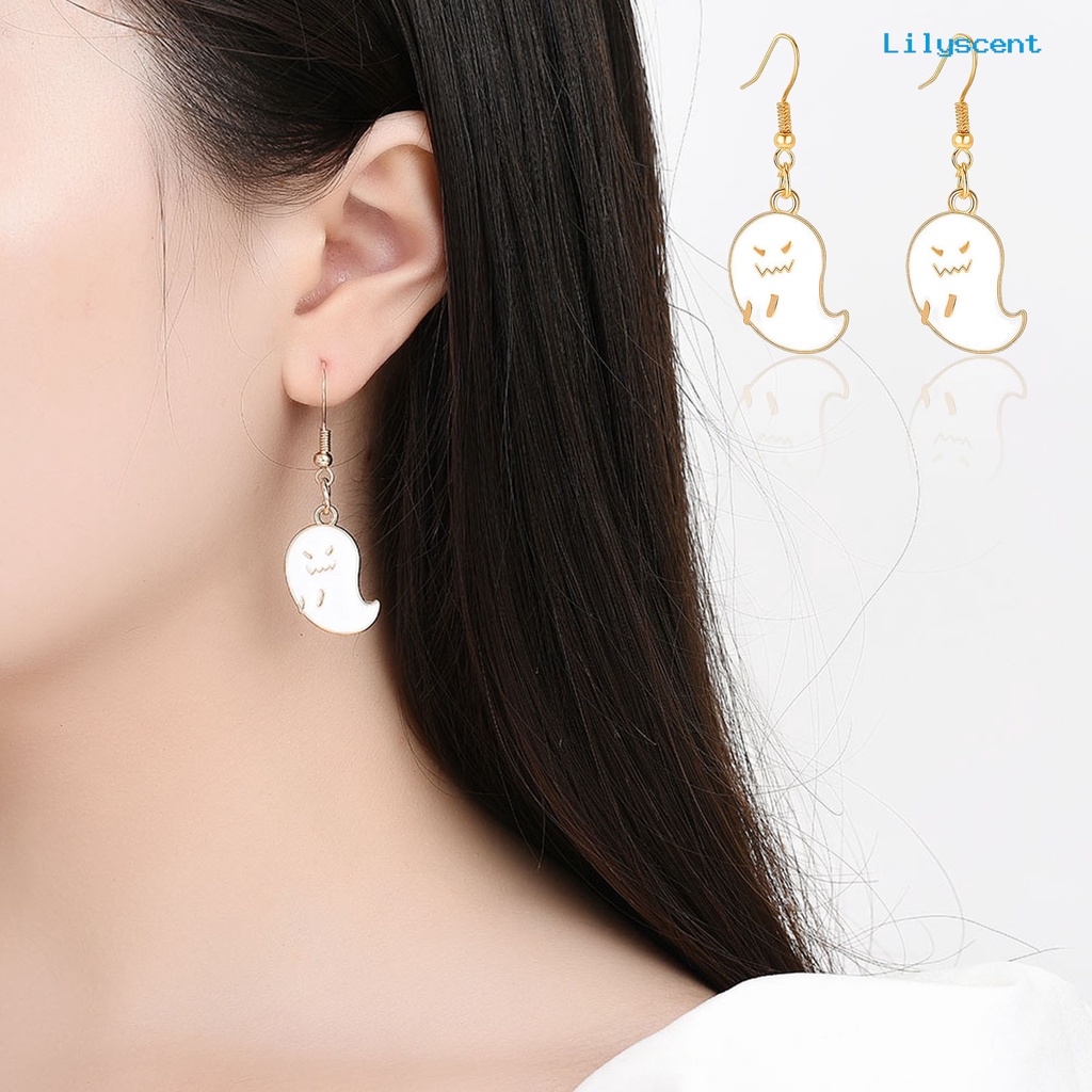 [LS]1 Set Set Perhiasan Pengantin Wanita Gloss Tinggi Lucu Bentuk Hypoallergenic Liontin Kalung Kait Anting Set Perhiasan Aksesori