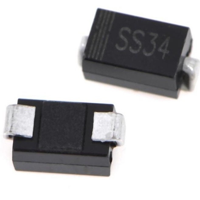 20 Buah 20Pcs SS34 1N5822 SS 34 3A 40V Dioda Schottky Diode SMD Do-214AC SMA Tempel