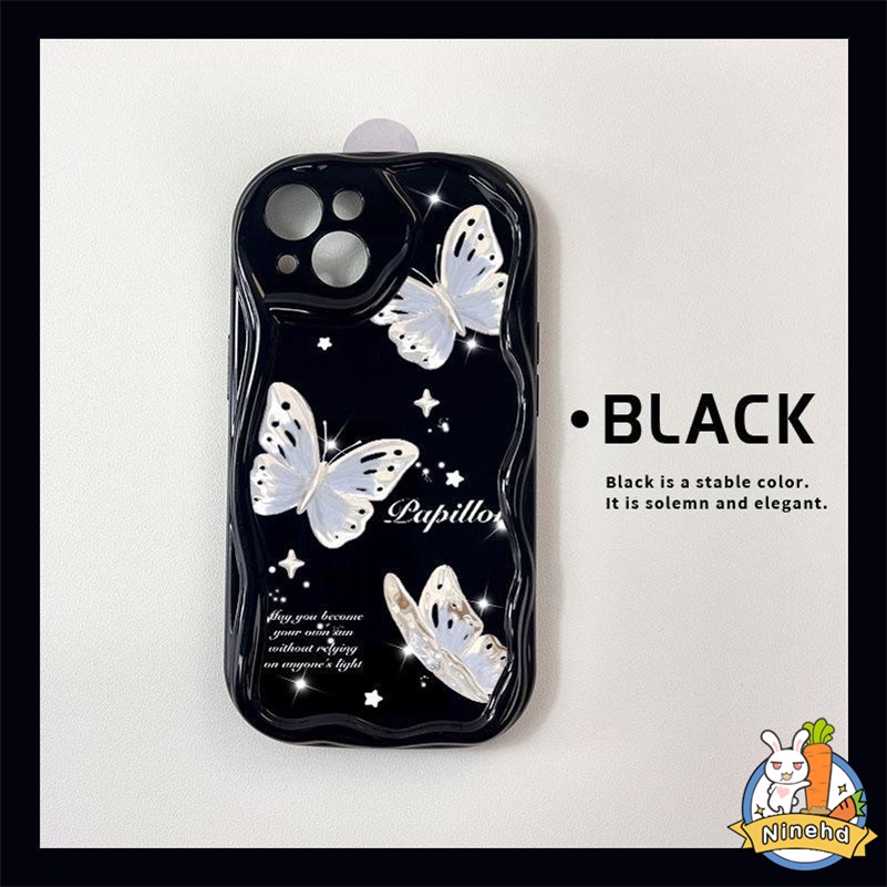 Xiaomi Redmi 12C A1 10C 10A 10 9 9A 9C 9T Redmi Note12 12s 11 11s 10 10s 9 9s Pro Xiaomi 12 11 Lite Poco X3 Pro Gaya Korea Tepi Gelombang Bantal Udara Butterfly Anti Jatuh Phone Case