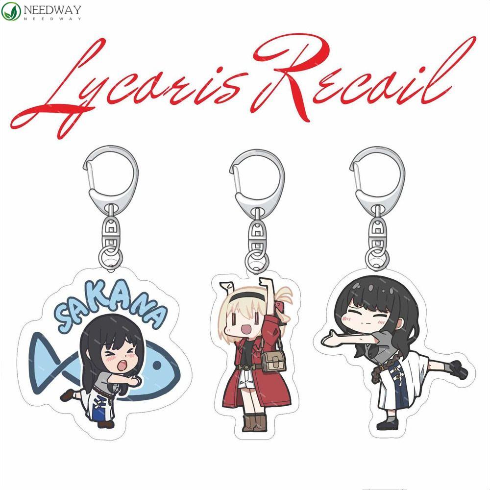 Needway Liris Recoil Keyring Anime Kartun Lucu Mizuki Nakahara Takina Inoue Key Ring