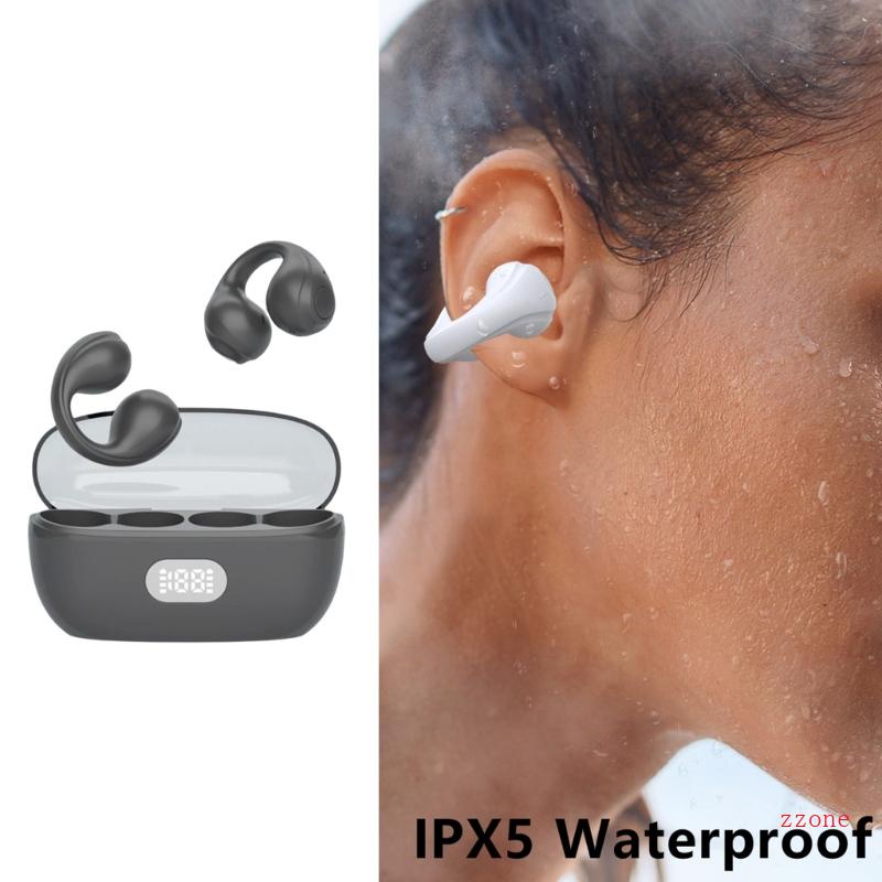 Zzz Earphone Ear Clip-on Ear Earring Olahraga Gaming Wireless Headphone Ear Hook