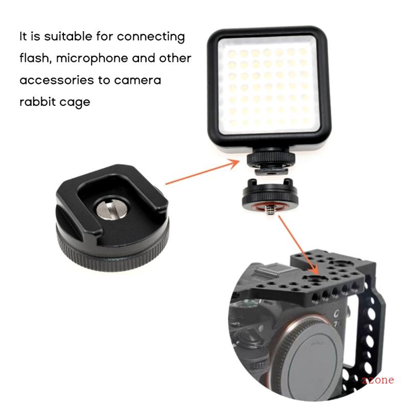 Zzz Stability Camera Hot Shoe Mount To1 4 -20 Tripod Screw Adapter Aluminium +Kuningan