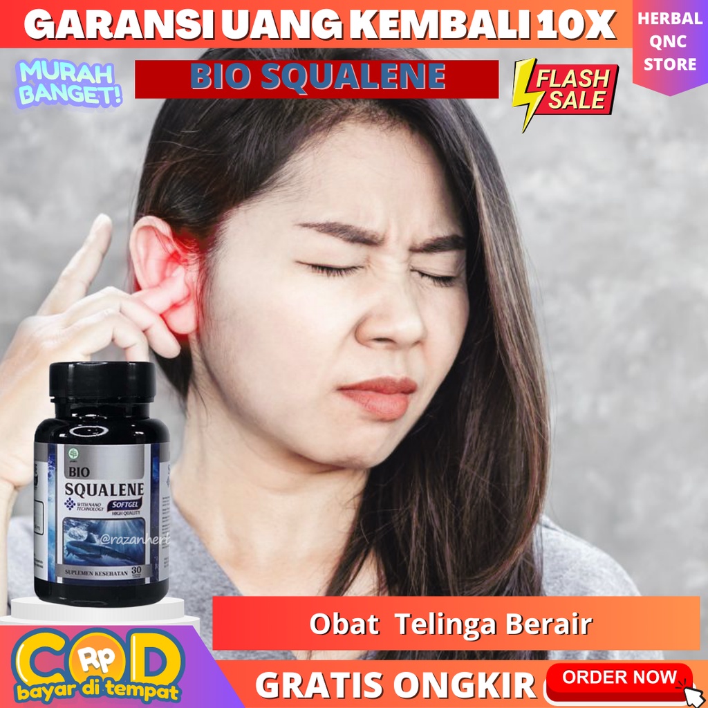 BIO SQUALENE Obat Tetes Telinga Berair, Obat Telinga Bau, Obat Telinga Congekan, Obat Curek, Obat Co