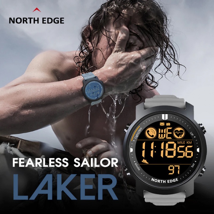 371 NORTH EDGE EVOQUE Digital Solar Watch With Compass Water Resist 50M