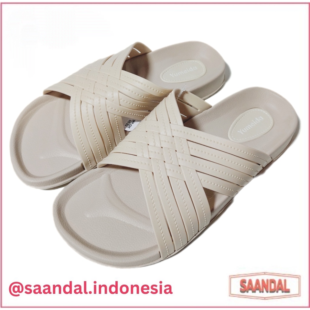 Sandal Selop Slip On Wanita Karet Perempuan Yumeida 23023