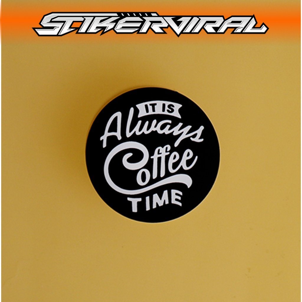 

STIKER GRAFTAC - COFFE TIME. STIKER AESTHETIC LAPTOP, AKSESORIS HP, ANTI AIR, MOTIF.