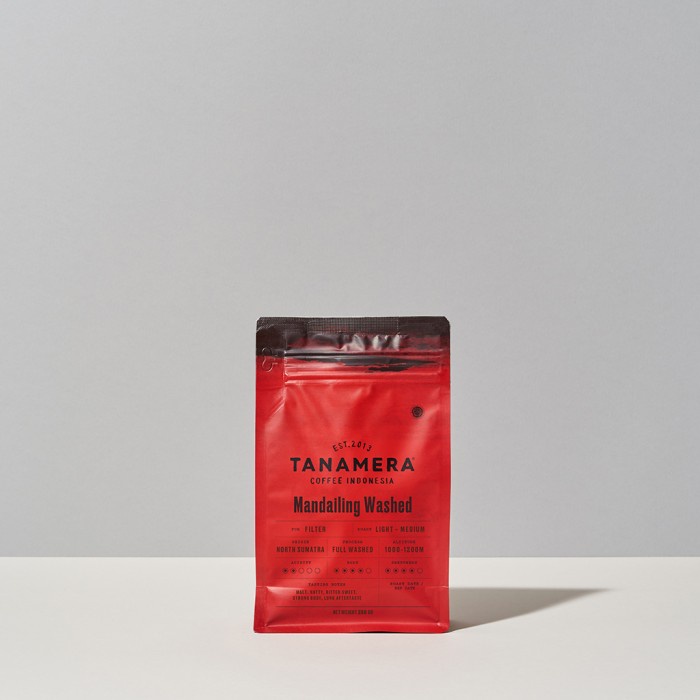 

N.E.W Kopi Arabika Tanamera Coffee Sumatera: Mandailing Washed 250g - Filter Roast, Fine Grind