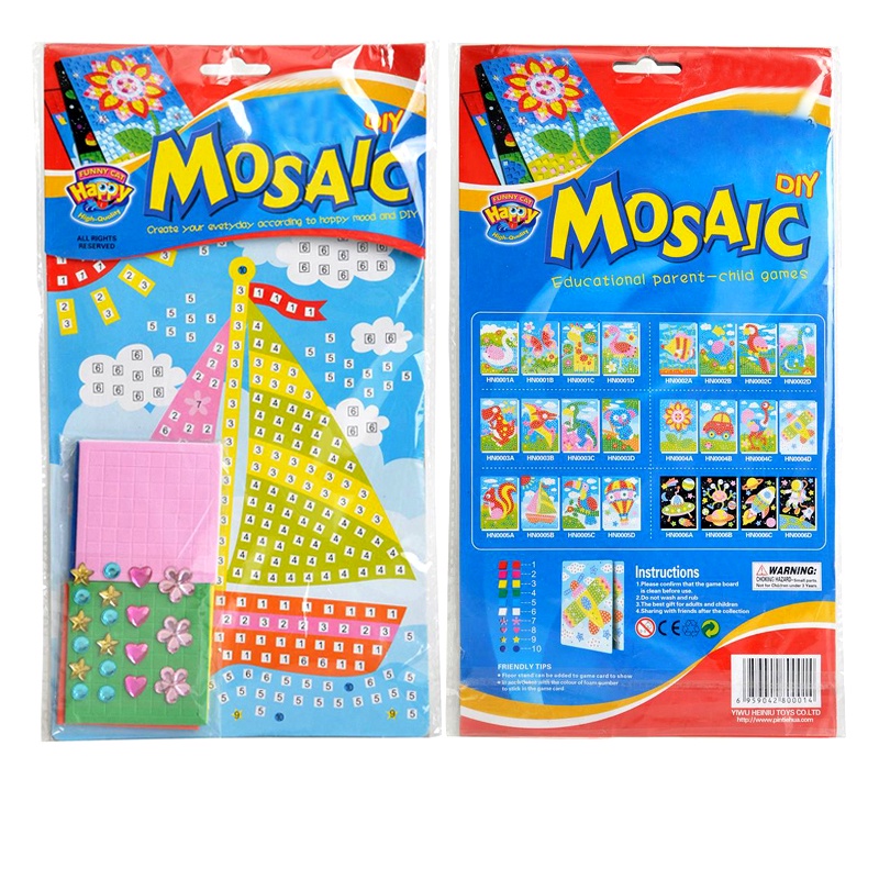 Kids Foam Stiker Gambar Anak Meningkatkan Konsentrasi 3D Kartun Jigsaw Mainan Edukasi Dini