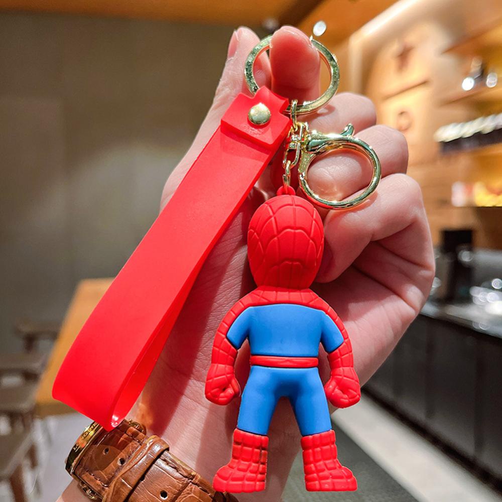 Timekey Kartun Hero Gantungan Kunci Wanita Pria Kreatif Anime Figurine Keyrings Untuk Pasangan Handbag Charms H1Z2