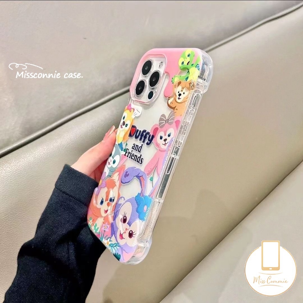 Case Teman Disney Duffy Kartun Lucu Kompatibel Untuk IPhone 7Plus XR 11 14 12 13 Pro Max X XS Max7 8 Plus Kreatif Permen 3D Es Krim Indah StellaLou Soft Cover