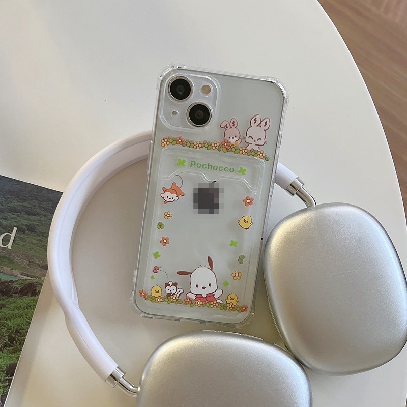 Card Case Cinnamoroll &amp; Pochacco Soft Case HP iP iPhone 14 13 12 11 Pro X XS XR Max 7 8 + Plus FTD Casing Apple