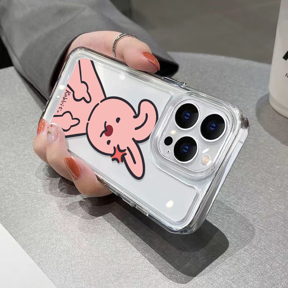 Case Bunny Marah Untuk Redmi Note10 11 11E 11S 12 8 8T 9 9S 10 Xiaomi 11T 12T 13Pro 13 Mi 10 10 Pro 10T Lite 10T 11 12 Poco F3 F4 M3 X3 X4 X5 Pro Akrilik Space Cover Belakang TPU